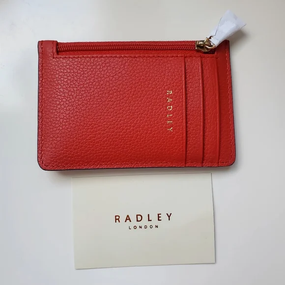 Radley London My Love Red Zippered Card Case Wallet - Picture 2 of 4